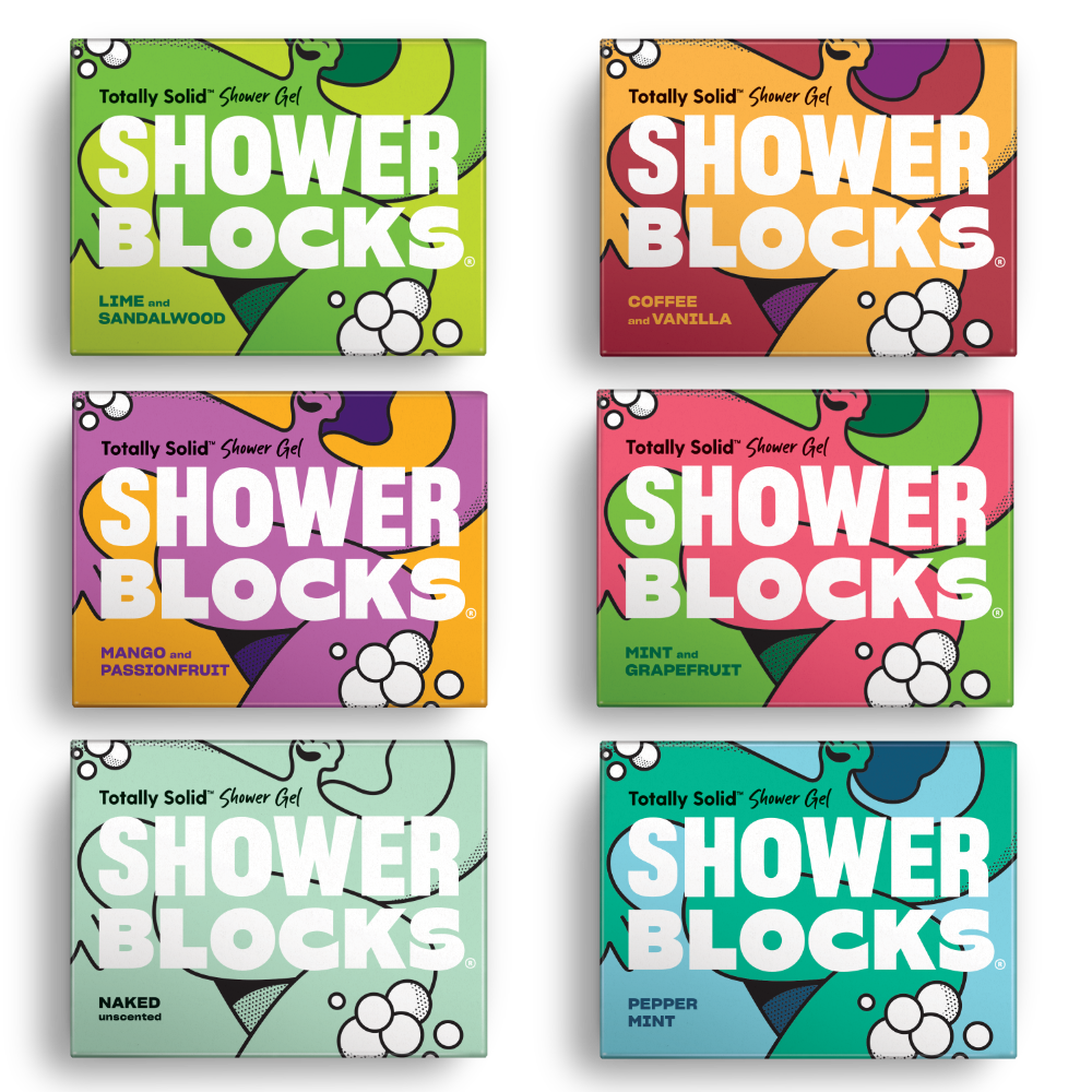 Shower Blocks solid shower gel mixed 6 pack